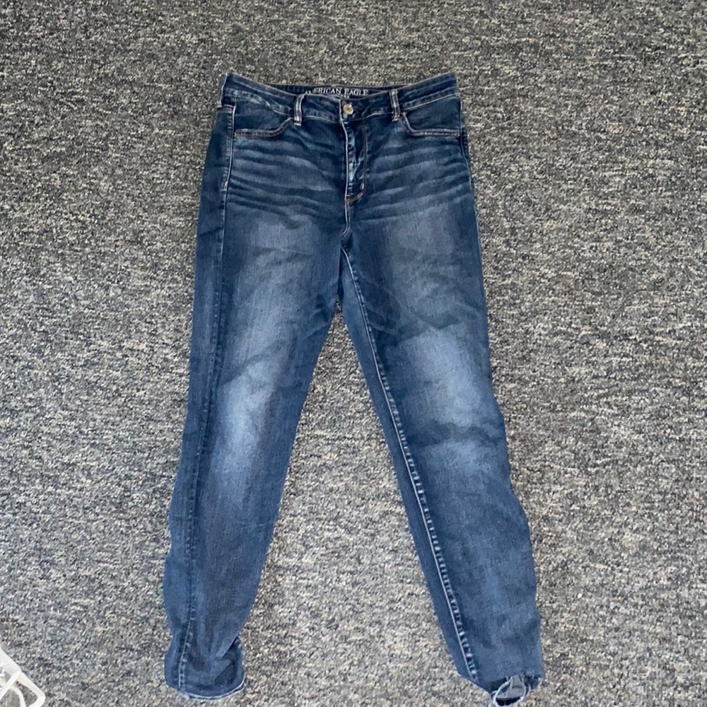 American Eagle skinny jeans 14 long medium wash